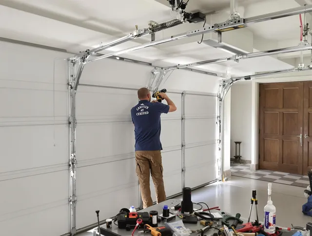 Georgetown Garage Door Repair certified technician performing precision garage door repair in Georgetown