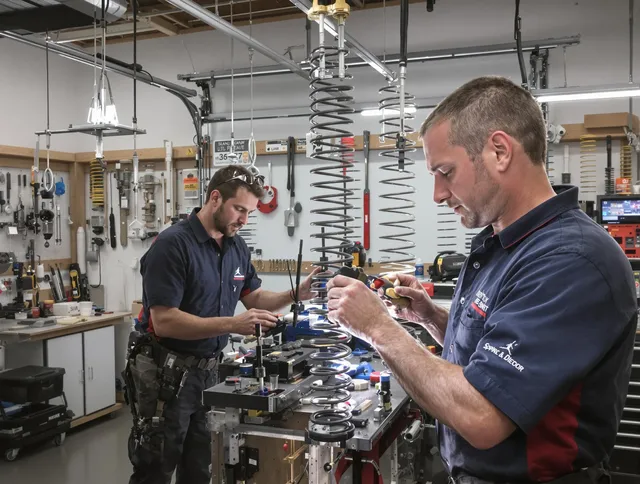 Garage door spring repair service by Georgetown Garage Door Repair in Georgetown